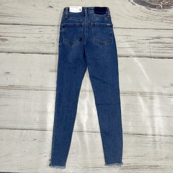 Insane Gene Jeans NWT Hi-Rise Ankle Skinny Medium Wash Blue Denim Size 1 24 - Picture 7 of 13